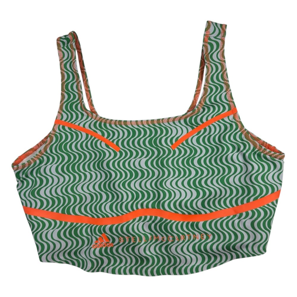 adidas x‎ Stella McCartney TruePurpose Crop Top 1X Plus AEROREADY Green Wave